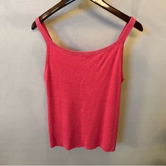 Eileen Fisher 100% Hemp coral pink coordinate knit Set,top and open cardigan - Picture 8 of 16